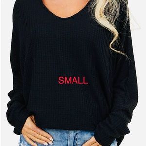 Women’s Long Sleeved Waffle Knit Tunic Size Small